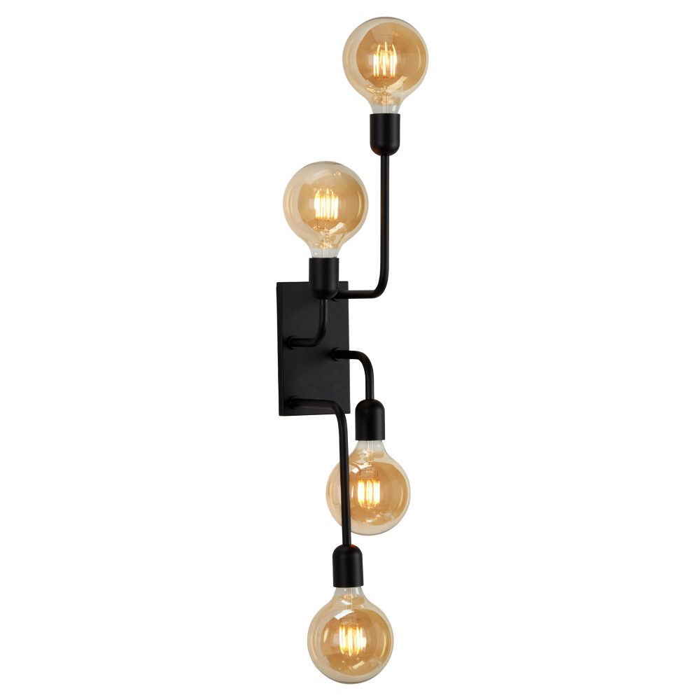 Regal XL vägglampa fast installation, Svart
