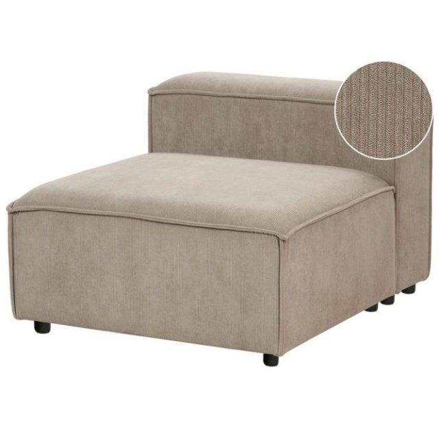 Sittsektion Ardal Taupe, svart, Manchestertyg