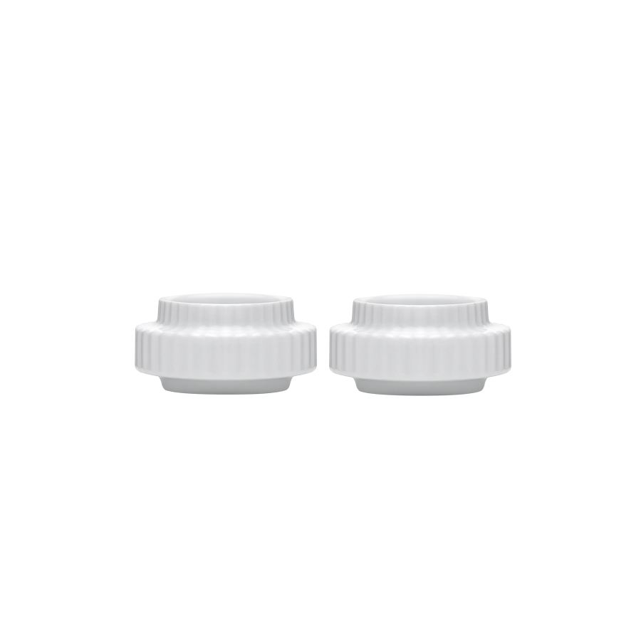 Lyngby ljuslykta Ø 6,5 cm 2-pack, vit