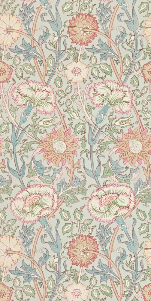 Morris & Co - Pink & Rose Eggshell/Rose Morris and Friends Wallpa