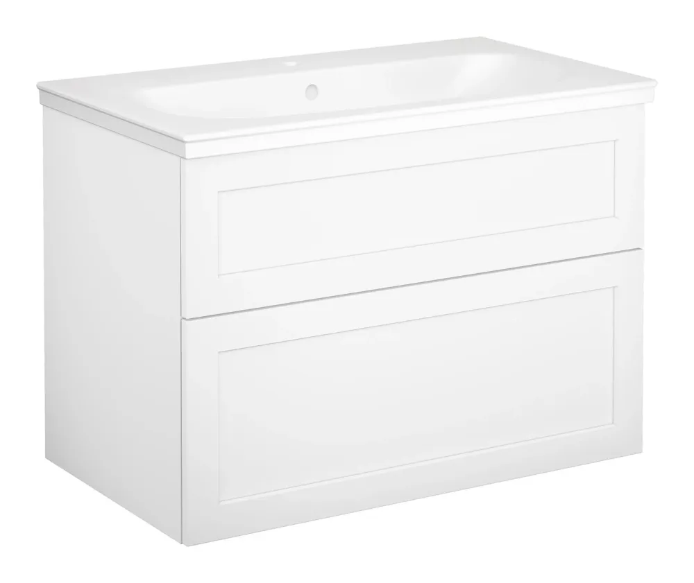 Gustavsberg Artic Kommodpaket ramlucka, vit, 80 cm