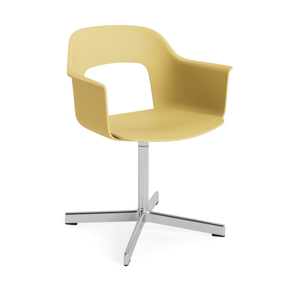 Layout Armchair 231 kontorsstol, Biscotti-polerad aluminium 4 star swivel base
