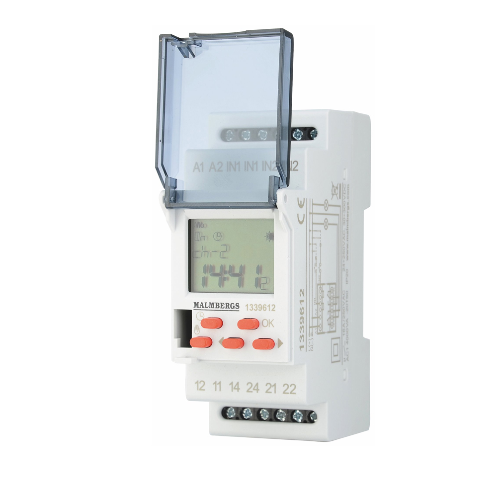 Kopplingsur Memo-Stick, Digitalt, 2-Kanal, 16A, 1,5W, 230VAC, Malmbergs 1339612