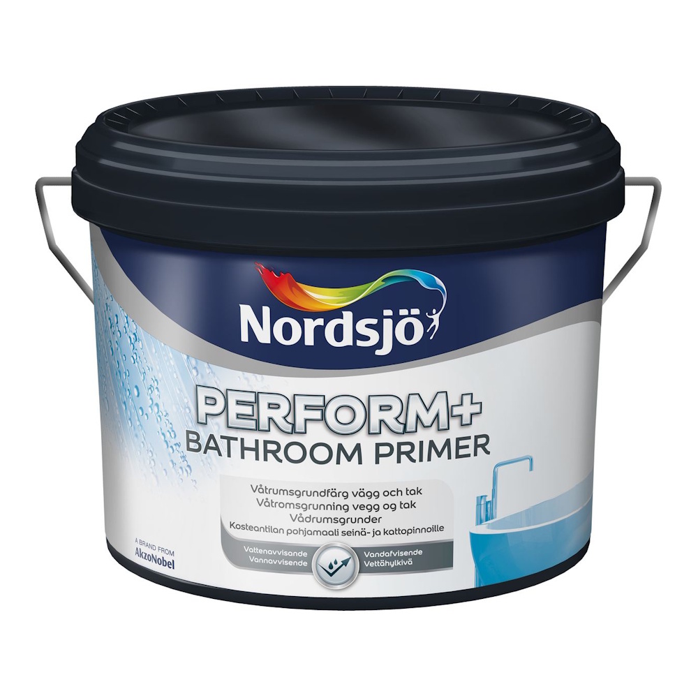 Våtrumsfärg Grund Perform+ Bathroom Pri Inne 1L Nordsjö