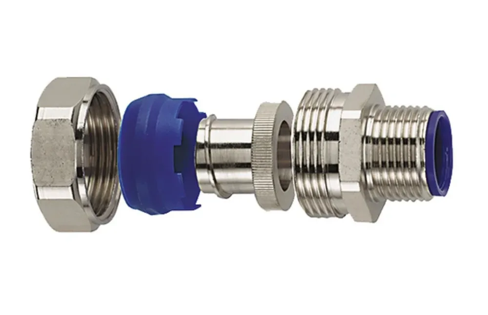Hellermann Tyton 166-32205 Kompressionskoppling LTS-FMC, fast, med polyamidtätning Nominell Ø16 mm, M20