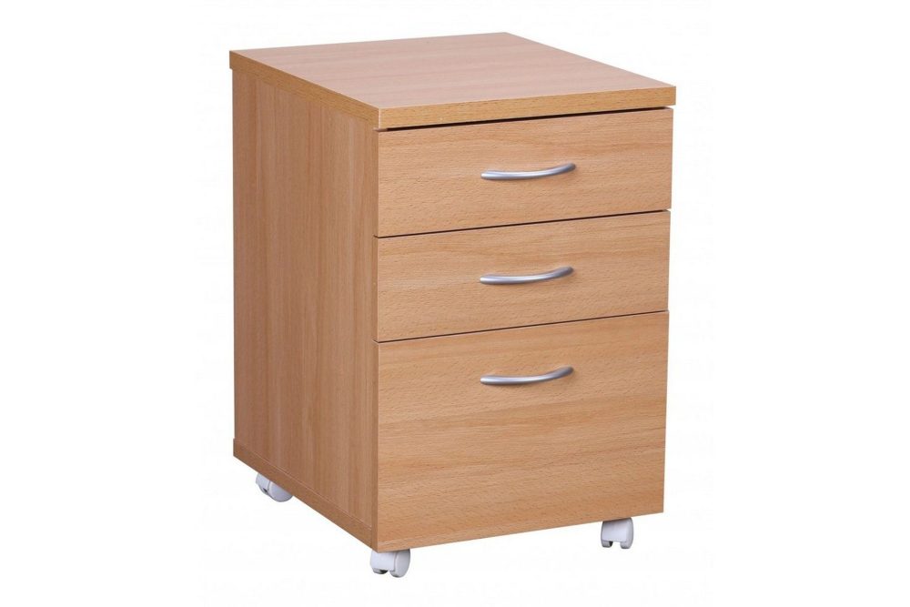 Rullkontejner Wohnling Bokutseende Folierad Spånskiva 4 Lådor Modern