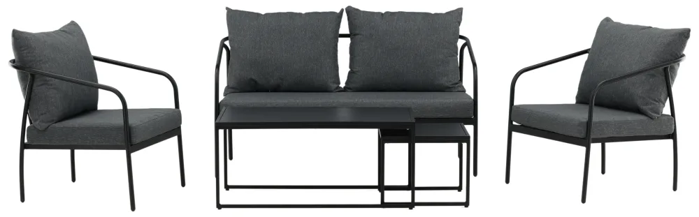 Venture Home Sopot 2044-408 Loungeset bord, soffa, fåtöljer, grått