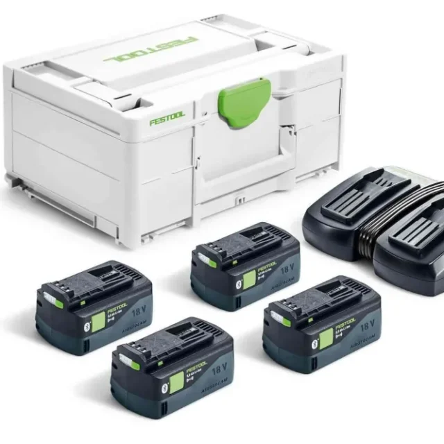 Festool SYS 18V 4x5,0/TCL 6 DUO Laddpaket 4 x 5,0 Ah, 18 V