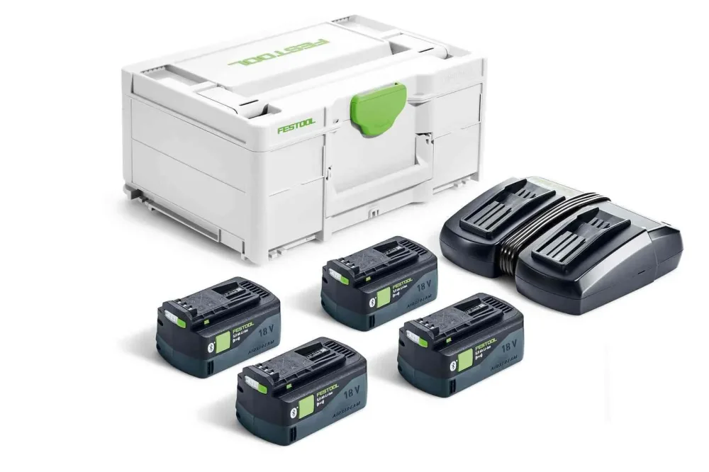 Festool SYS 18V 4x5,0/TCL 6 DUO Laddpaket 4 x 5,0 Ah, 18 V