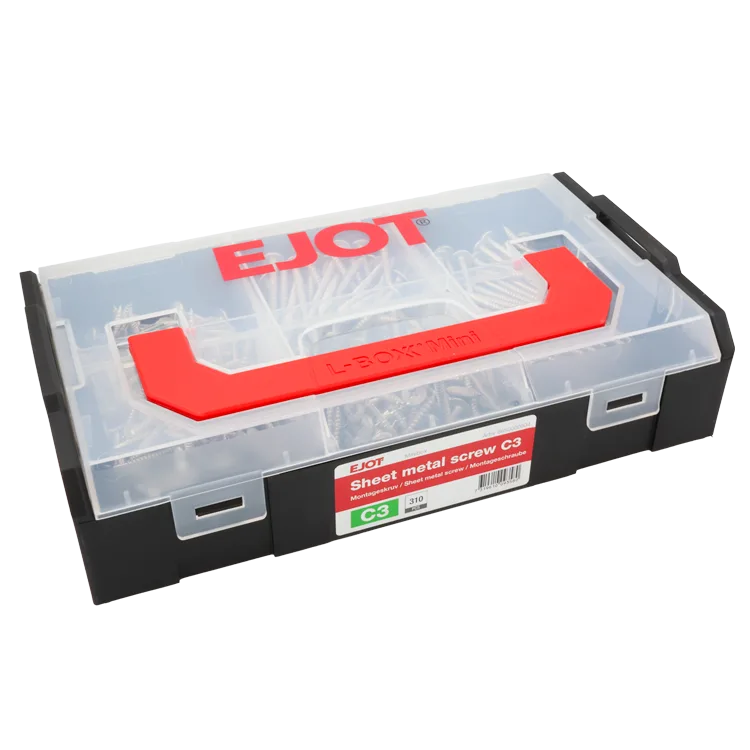 Ejot Minibox Sortimentslåda montageskruv, C3, 310 delar