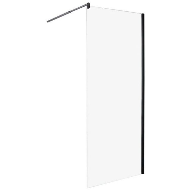 Duschskärm Ahaus Transparent/svart, 80x80x190 cm