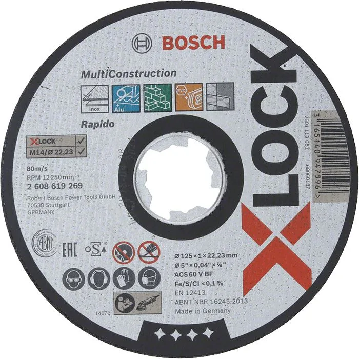 Bosch Multi Construction Kapskiva med X-LOCK 125 × 1 × 22,23 mm