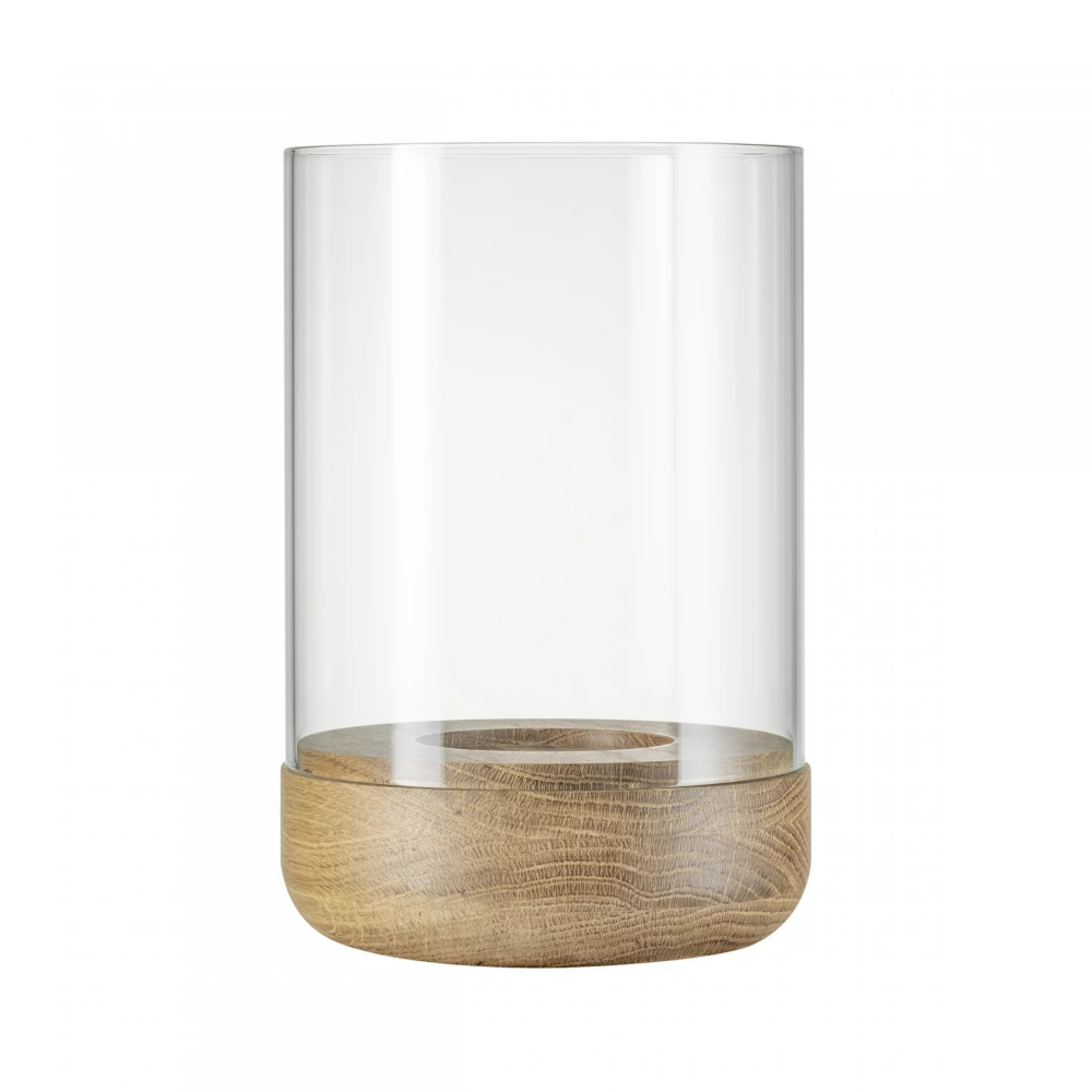 Lanto lanterna ljuslykta L Ø15 cm, Transparent-oak