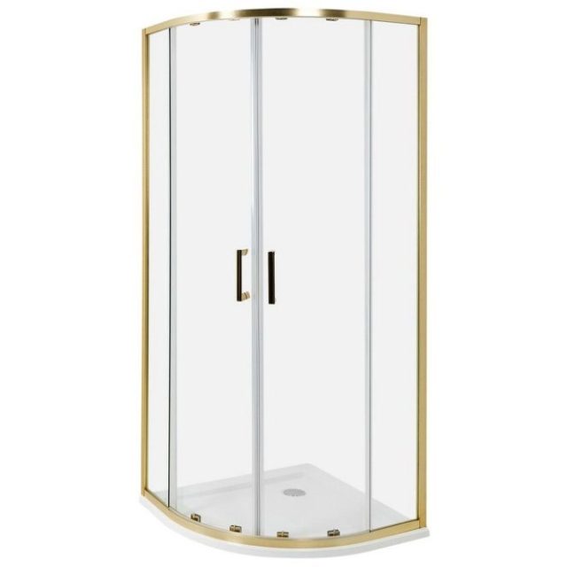 Duschväggar Jukatan Transparent/guld, 80x80x185 cm
