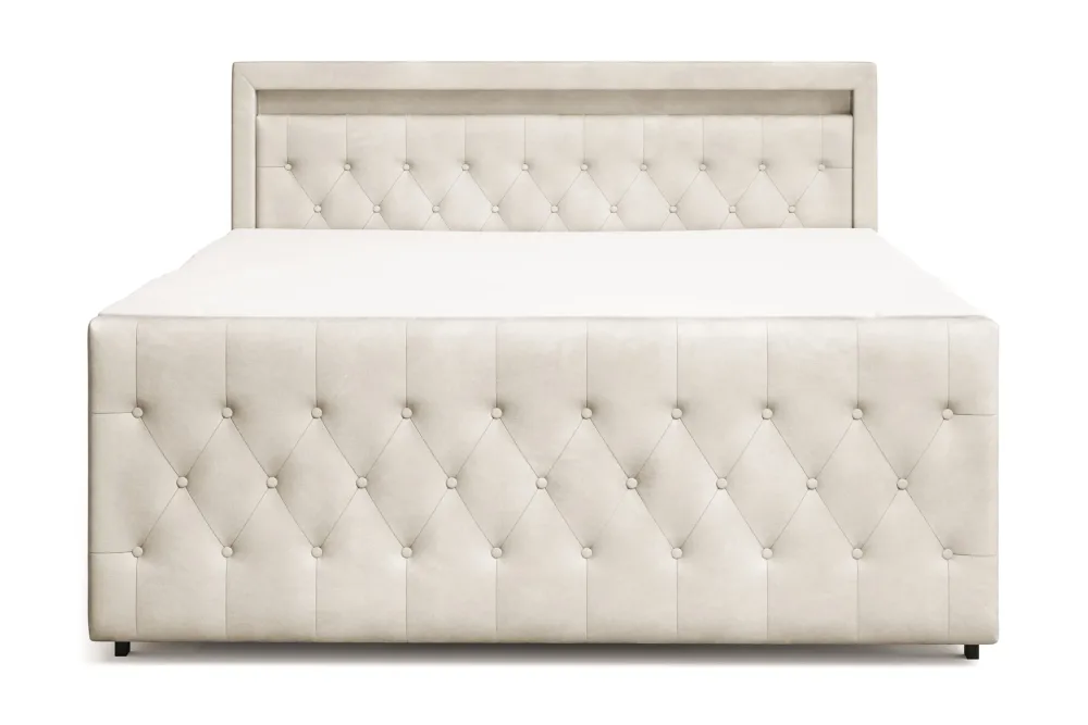 Franco light Komplett Sängpaket med förvaring LED-belysning 180x200 cm
