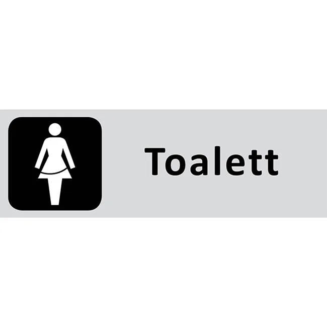 UniGraphics 6705301 Skylt Toalett, 225 x 80 mm Dam