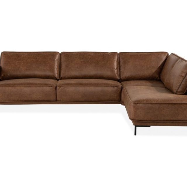 Akron 2,5-sits Soffa med Schäslong Höger läder