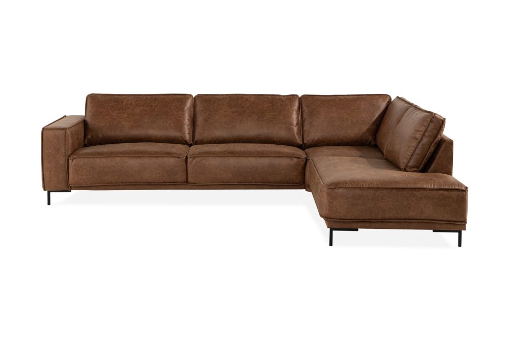 Akron 2,5-sits Soffa med Schäslong Höger läder