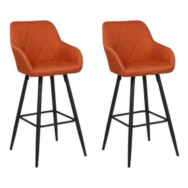 Barstol Darien set om 2 Orange-Svart
