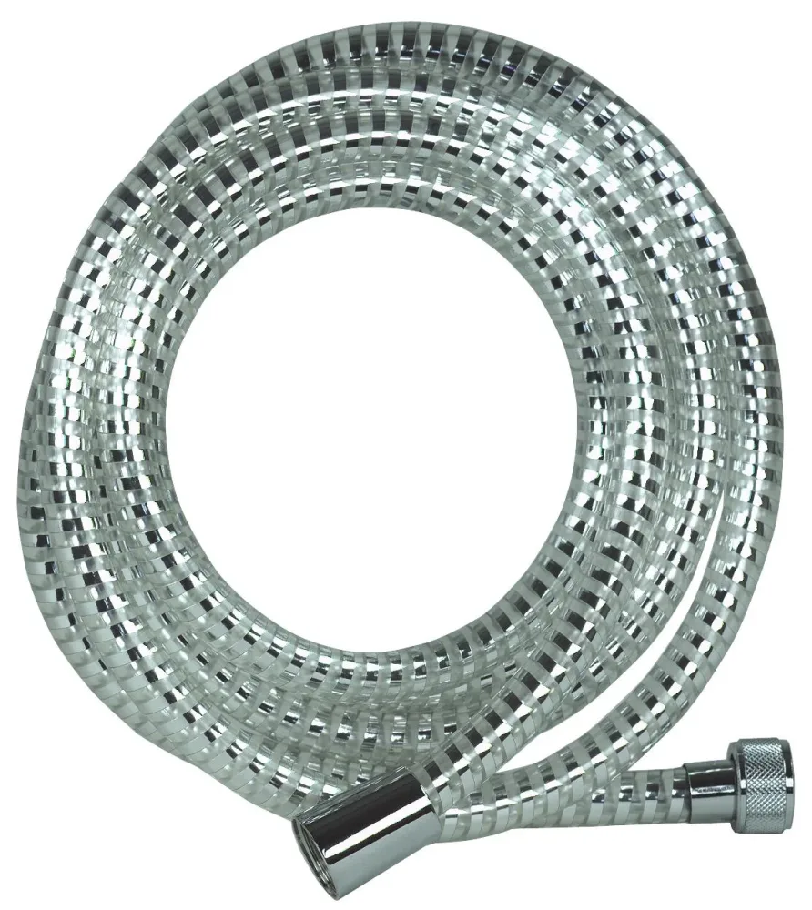 Gelia Aluflex Duschslang transparent/förkromad 1,5 m