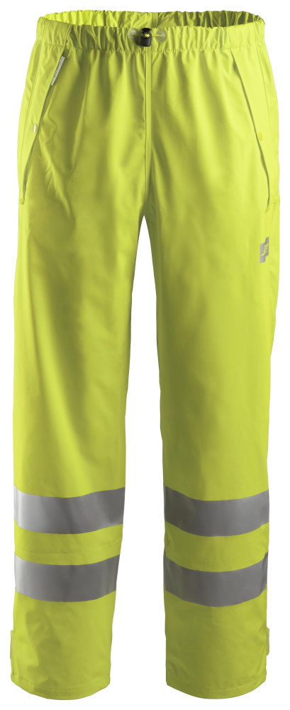 REGNBYXA SNICKERS WORKWEAR KL2 PU HI-VIS GUL XXL