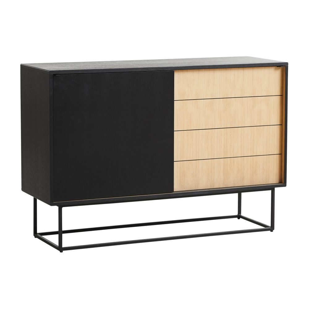 Virka sideboard high 120x40x82 cm, Svart - ek