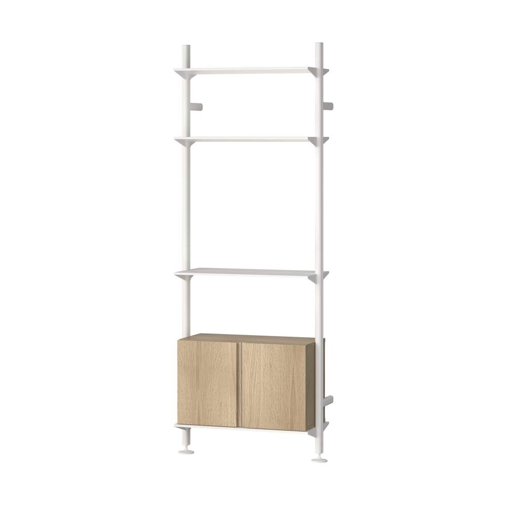 Pira G2 hyllsystem W B White/Oak