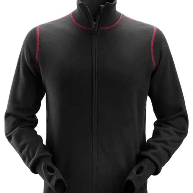 Snickers Workwear 1563 ProtecWork Ullfrottéjacka svart XL