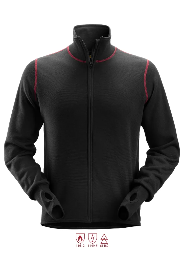 Snickers Workwear 1563 ProtecWork Ullfrottéjacka svart XL