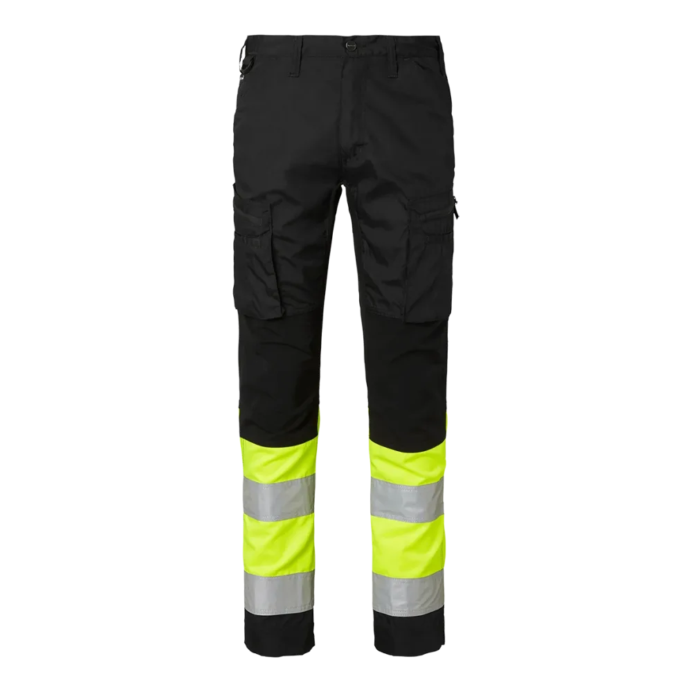 Top Swede 220 Arbetsbyxa varsel, svart/gul C56