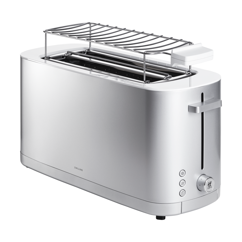 Zwilling brödrost med brödvärmare 2 långa fack, Silver