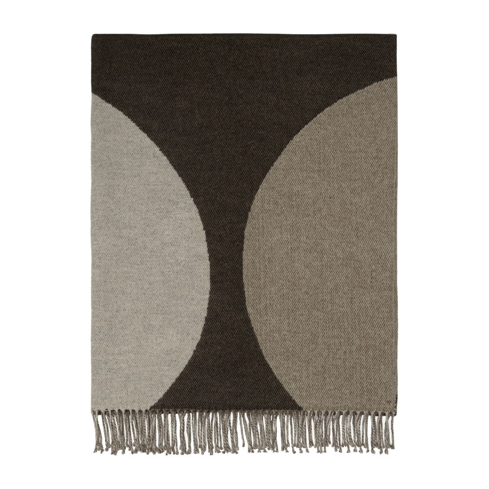 Härkä pläd 170x130 cm, svart-brun-beige