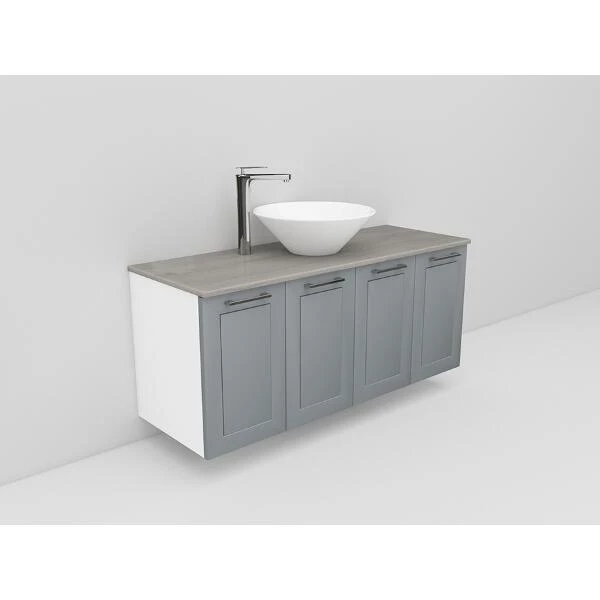 Badrumsmöbel Flexline Modell 123 120cm, Vit, Grå, Ram | Stuvbutiken - Bild 2