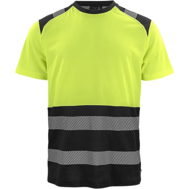 Texstar TS22 T-shirt gul/svart, klass 1 XS