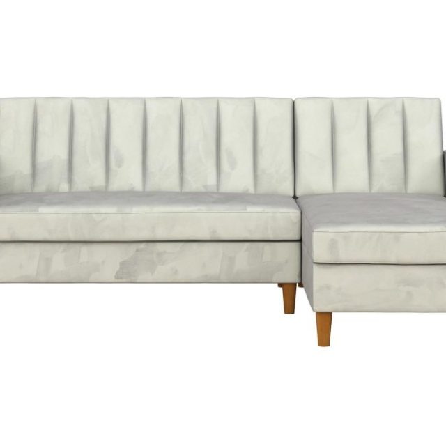 Celine 3-sits Divanbäddsoffa Sammet/Ljusgrå