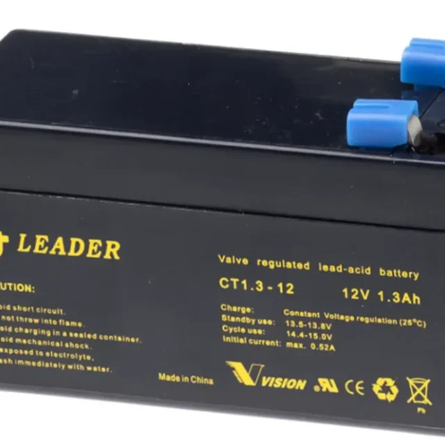Leader CTG1.3-12 Blybatteri Leader 12V 97x43x48 mm, 1.3Ah