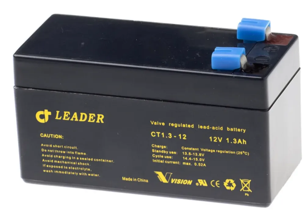 Leader CTG1.3-12 Blybatteri Leader 12V 97x43x48 mm, 1.3Ah