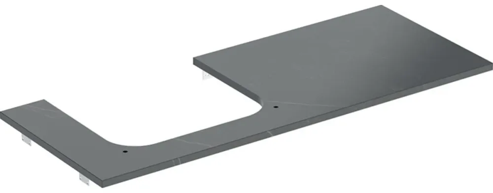 Geberit ONE 505.135.00.1 Bänkskiva stengods, vit, vänster Vit