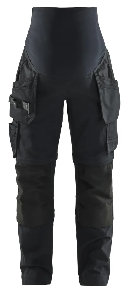 Blåkläder 710216421099XS Gravidbyxa vit, zip-off Vit