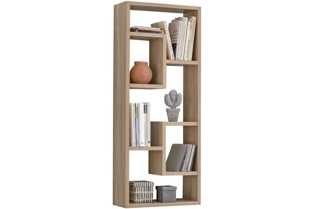 Vägghylla Wohnling melaminbelagd MDF, förvaringshylla, modern stil Sonoma