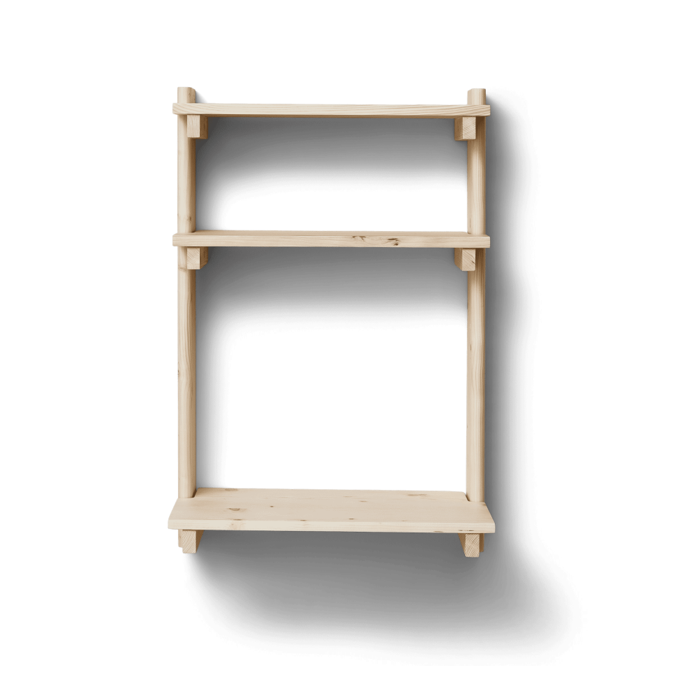 Beam vägghylla med skrivbord, Furu