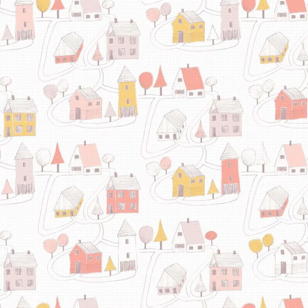 Happy Dreams Small Village Rose/corail Hpdm82841230 Tapet | Stuvbutiken - Bild 2