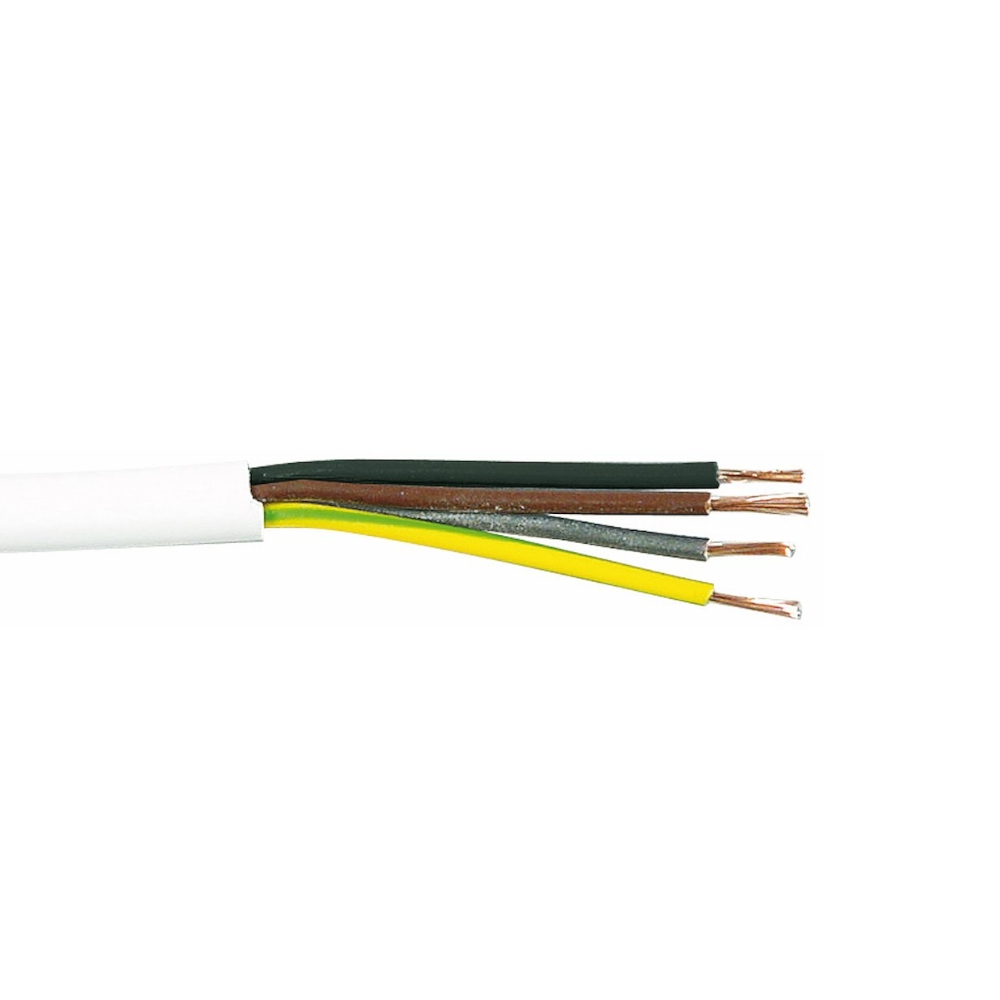 RKK (H05VV-F) 4G1.5mm², Vit, 100m, 300/500V, Malmbergs 0242632