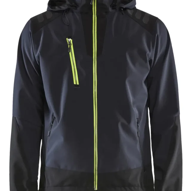 Blåkläder 474925138633XXXL Softshelljacka marinblå/gul Marinblå/gul