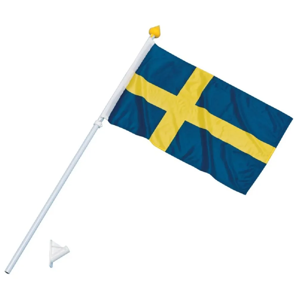 Fasadflagga Med Stång, Sverige Formenta | Stuvbutiken
