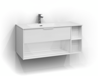 TVÄTTSTÄLLSSKÅP SVEDBERGS EPOS RELIEF VIT 1LÅD ÖPPEN INTHT 100X45,3X45CM VÄ