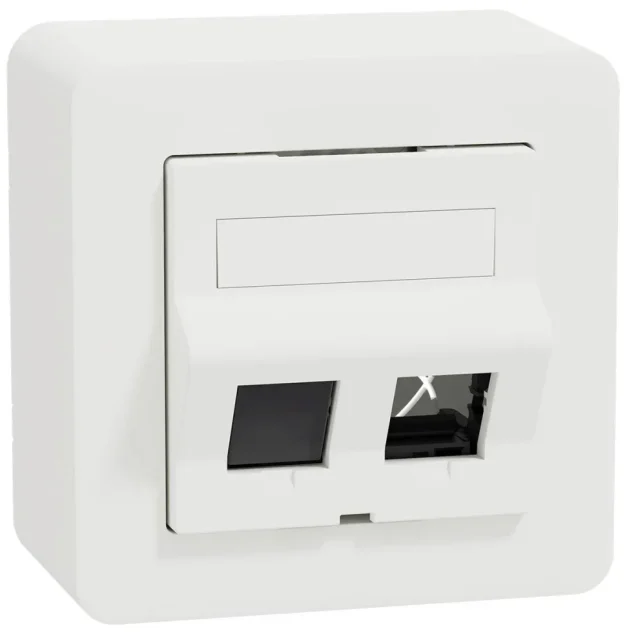 Schneider Electric Exxact Modularuttag vinklad, snäppfastsättning