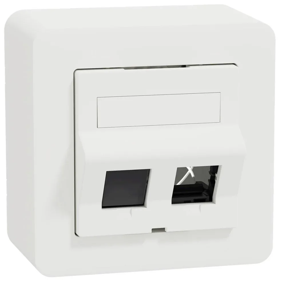Schneider Electric Exxact Modularuttag vinklad, snäppfastsättning
