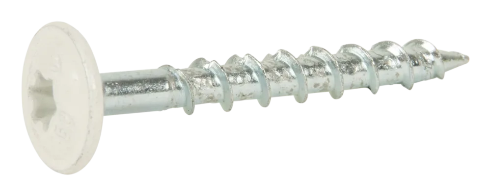 ESSVE 113206 Träskruv 6 mm Ø, WAF, vit, FZB,100-pack 60 mm