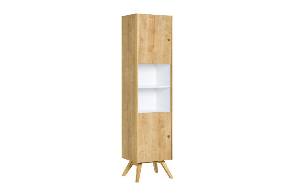 Nature Vitrinskåp 40 cm djup 50,5 cm bred 207,5 cm hög Trä Ek Glas